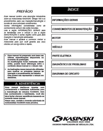 Manual De Serviço - Kasinski Mirage 150