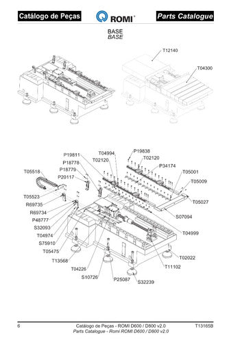 Catálogo De Peças Romi T13165 -