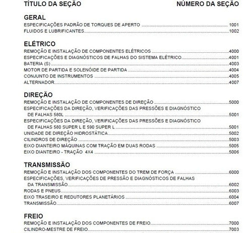 Manual De Serviço Retroescavadeira Case 580L