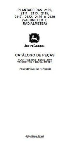 Catálogo De Peças John Deere 2117 Plantadeira
