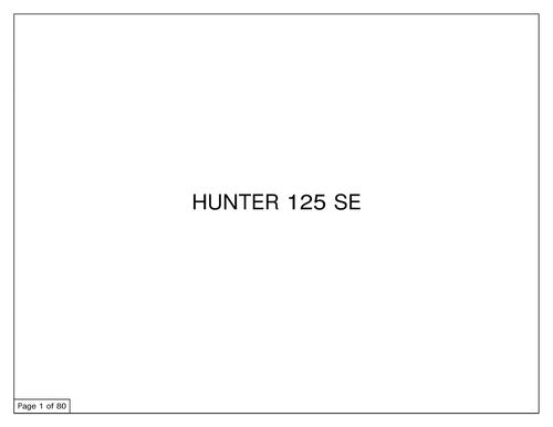 Hunter 125 Se Catálogo De Peças -