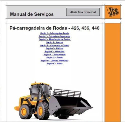 Manual Serviço Jcb 426 436 446 3cx 4cx 214 215 217 E Similar