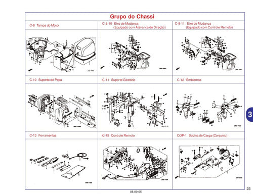 Catálogo De Peças Motor Popa Honda Bf99d1 Bfp99d1 Bf10d1