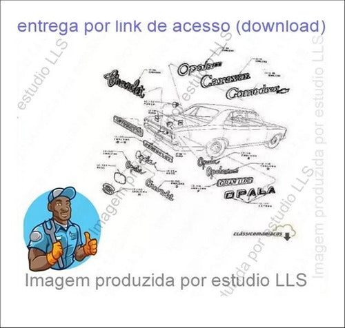 Catálogo Peças Chevrolet Opala Caravan Comodoro 1968 - 197