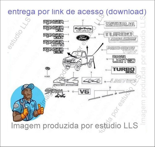 Catálogo Peças Ford Ranger 2.3 2.5 2.8 3.0 4.0 1998 - 2012