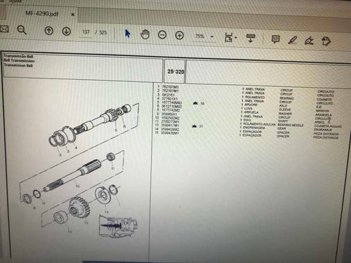 Catálogo Peças Trator Massey Ferguson 4290