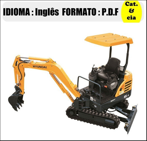Catalogo De Pecas Mini Escavadeira Hyundai - R16-9 - (ingles