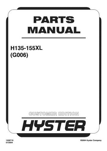 Manual Pecas Empilhadeira Hyster H135 155xl Serie G006 Pg376