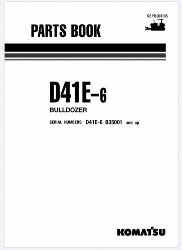 Catalogo De Peças Komatsu D41 Serie 35001 Up