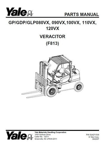 Manual Peca Empilhadeira Yale Gp/gdp/glp80-120vx(f813) Pg746