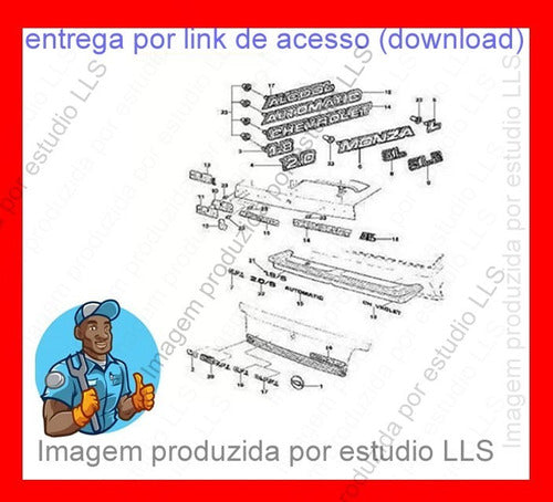 Manual Reparações Gm Monza 1994 + Catálogo Peças Complet