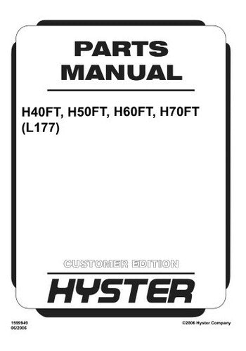 Manual Pecas Empilhadeira Hyster H40 50 60 H70ft L177 Pg724