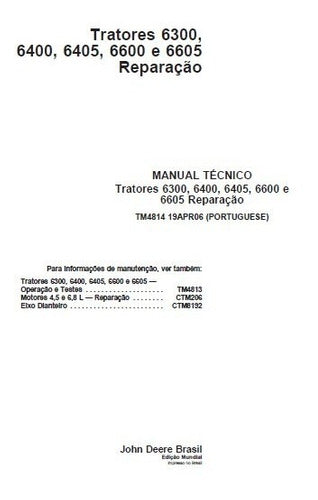 Manual Técnico Tratores 6300, 6400, 6405, 6600 E 6605