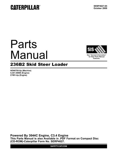 Catálogo De Peças Minicarregadeira 236b2 Caterpillar -