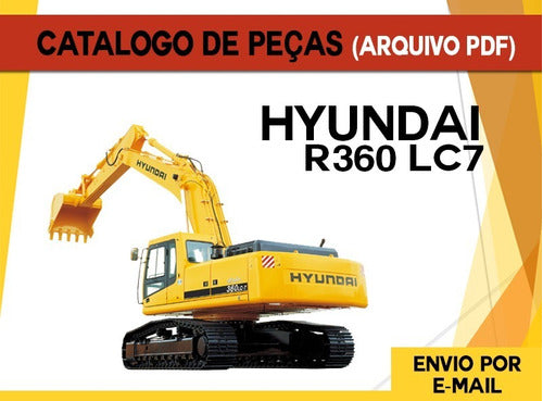Catalogo De Peças Escavadeira Hyundai R360 Lc7 R360lc7 R 360