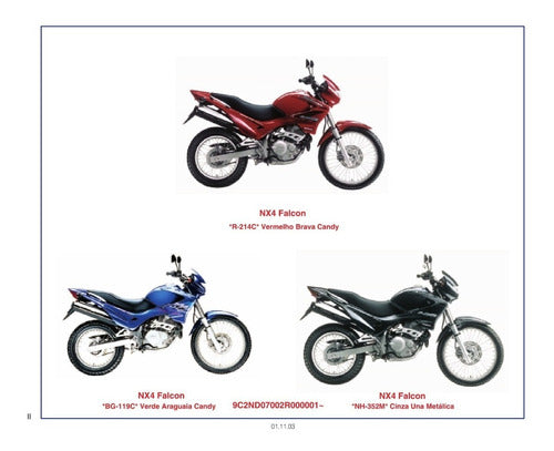 Nx4 Falcon (00 A 04) - Catálogo De Peças Honda -
