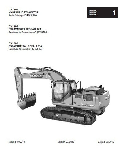 Catálogo De Peças Case Cx220b Escavadeira