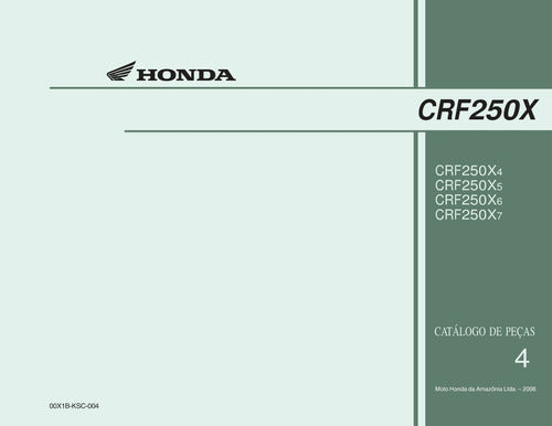 Catálogo De Peças Honda Crf250x 2004-2007 -