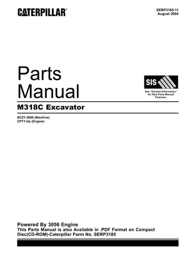 Catálogo De Peças Escavadeira M318c Caterpillar -