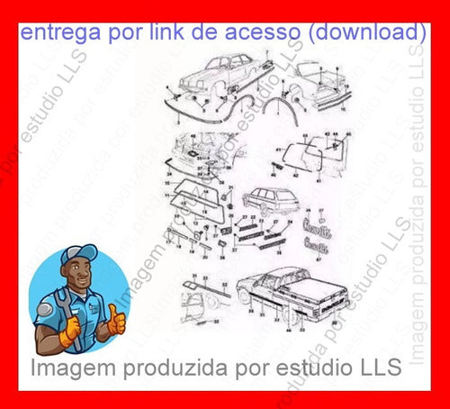 Manual Reparações Gm Chevette 1989 + Catálogo Peças Comp