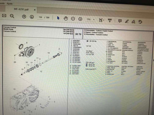 Catálogo Peças Trator Massey Ferguson 4291