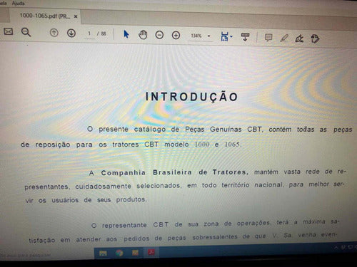 Catálogo De Peças Trator Cbt 1000/1065