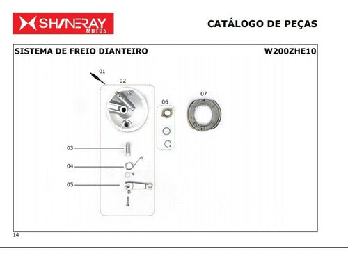 Catálogo De Peças Triciclo Cargo Shineray W200zhe10