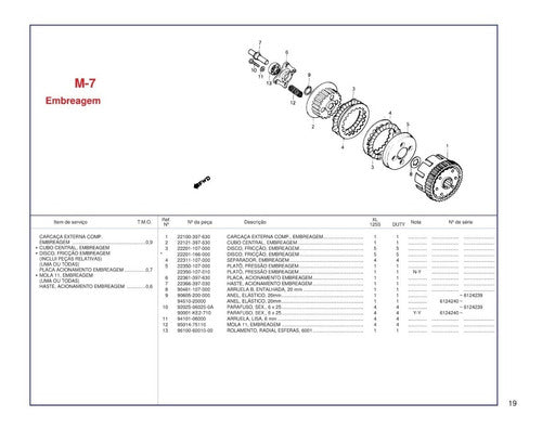 Catálogo De Peças Honda Xl125s Xl125 Duty 84 A 96 -