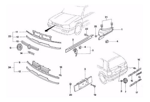 Catálogo Peças Volkswagen Golf Mk3 1.8 2.0 Ano 1994 Ate 1998