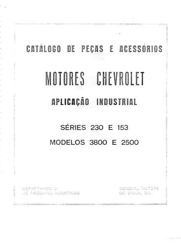 Catalogo De Pecas Chevolet Opala Motor E Embreagem -