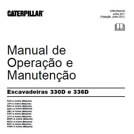 Manual Oper E Manutenção Caterpillar 330d Escavadeira