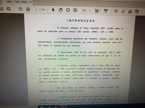 Catálogo De Peças Trator CBT 1090 / 1105 / 2400