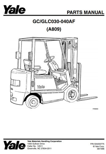 Manual Pecas Yale Gc/gcl030/040af (a809) ** 460pg