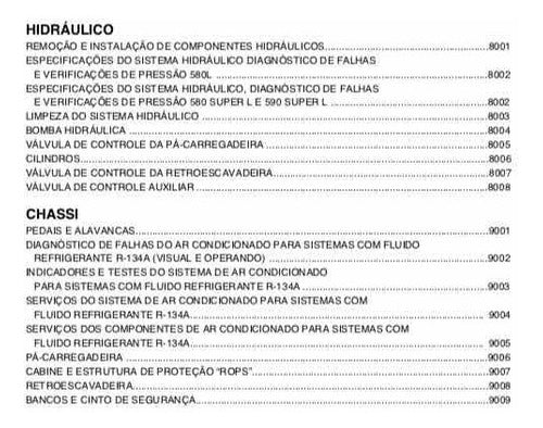 Manual De Serviço - Pá E Retroescavadeira 580l