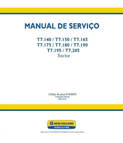 Manual De Serviço New Holland T7