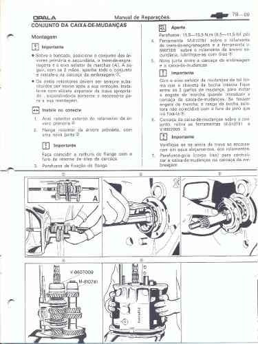 Manual Serviço Gm Opala Ed. 1989 + Catálogo Peças Complet