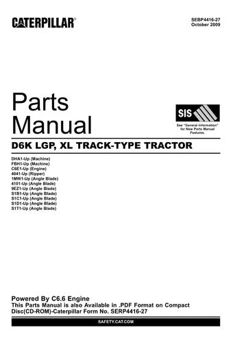Catalogo De Peças D6k Caterpillar -