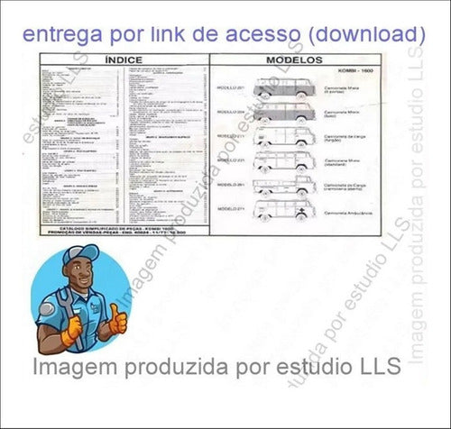 Catálogo Peças Volkswagen Kombi 1600 - 1976 - 1977