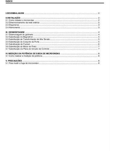 Manual De Serviço Forno Microondas Me 27 S Módulo Ii