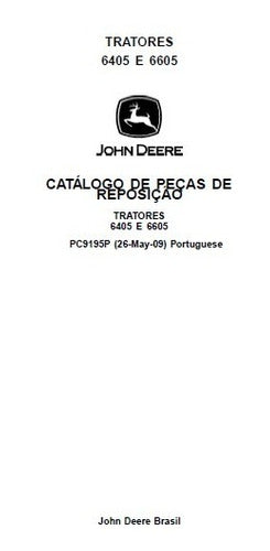 Catálogo De Peças John Deere 6605 Trator