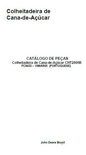 Catálogo De Peças John Deere Colheitadeira De Cana Cht2500b