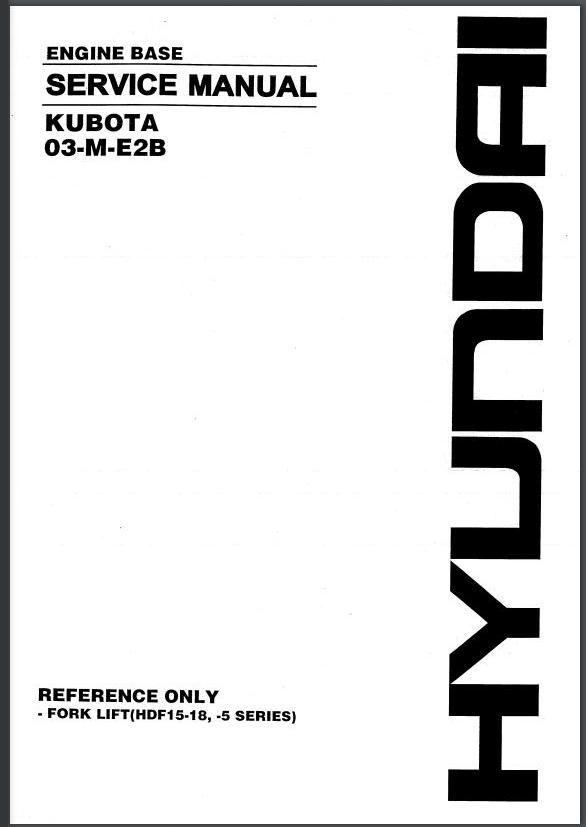 Manual De Serviço HYUNDAI - KUBOTA 03-M-E2B - Motor