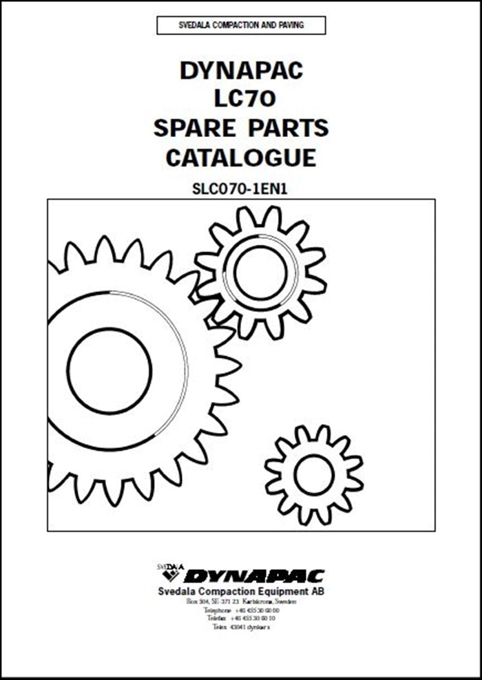 Catalogo De Peças DYNAPAC - LC70 - Vibrating Tamper