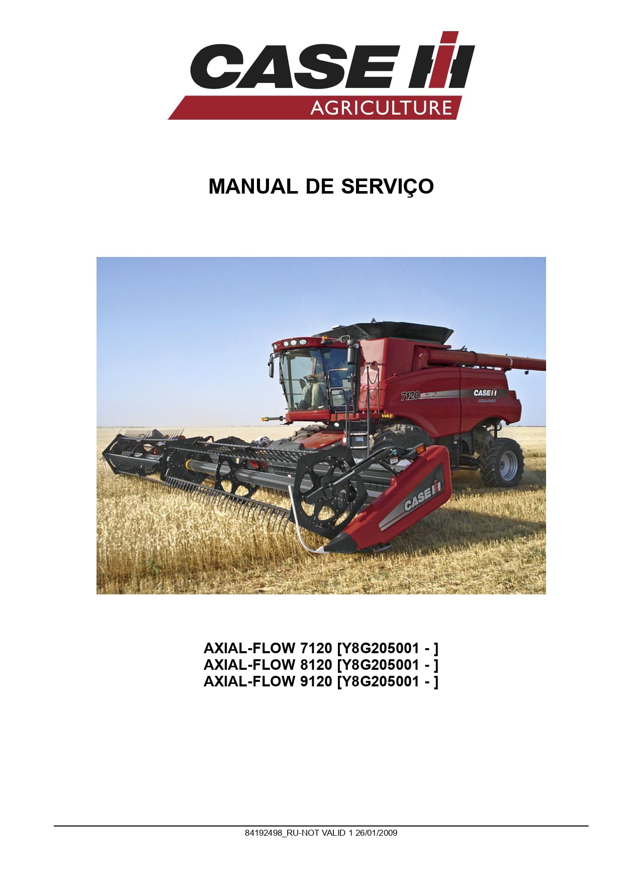Manual Serviço Oficina Colheitadeiras Case 7120 8120 9120