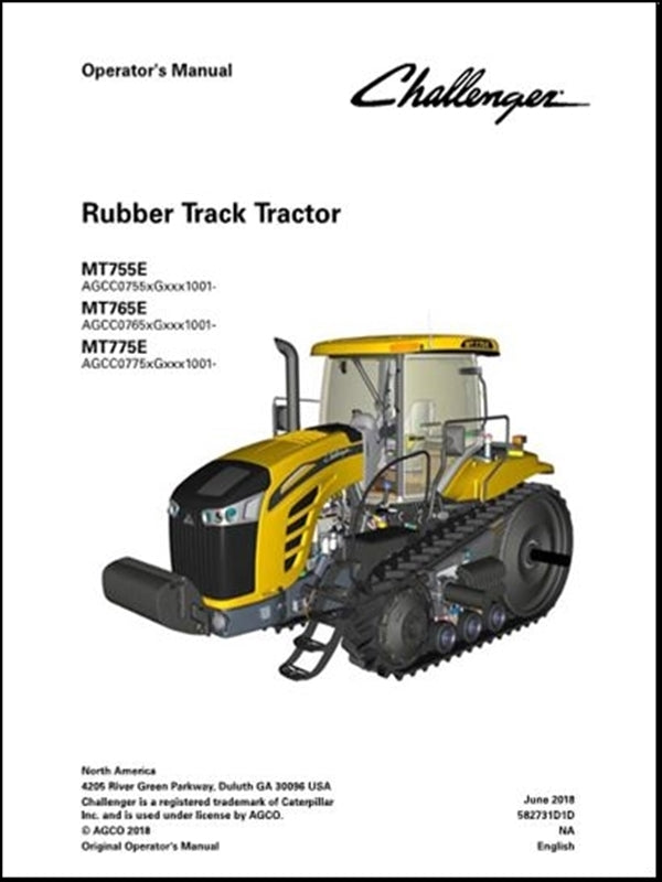 Manual do Operador CHALLENGER - MT755E ,MT765E ,MT775E - Tratores