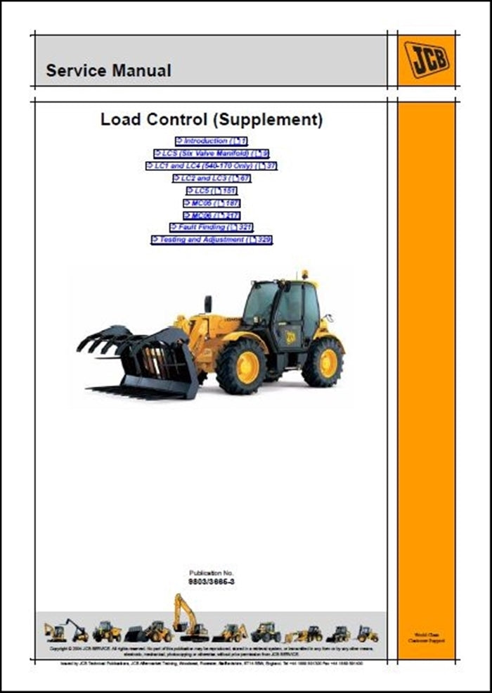 Manual De Serviço JCB -Suplemento de Controle de Carga