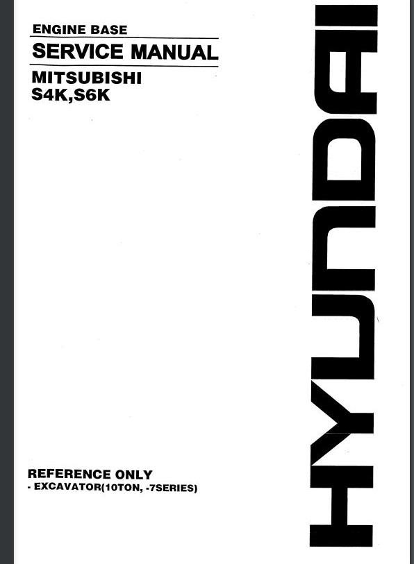 Manual De Serviço HYUNDAI - MITSUBISHI S4K,S6K - Motor