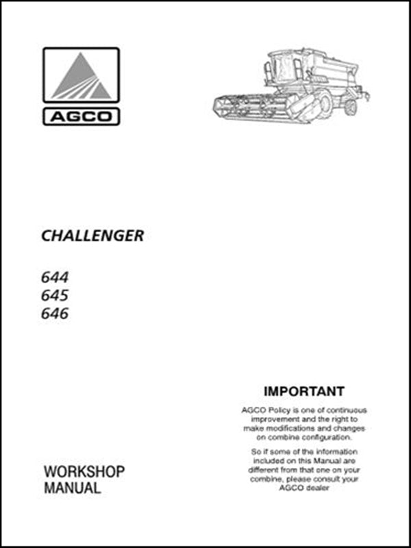 Manual de Serviço CHALLENGER - 644-645-646 - Colhetadeira