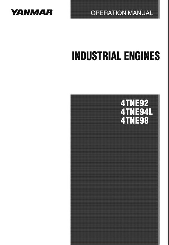 Manual Do Operador HYUNDAI - YANMAR 4TNE92\4TNE94L\4TNE98 - Motor