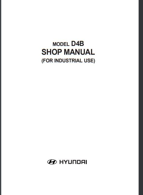 Manual De Serviço HYUNDAI - D4B - Motor